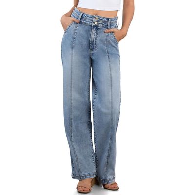 HINT OF BLU HINT OF BLU Seamed Relaxed Straight Leg Jeans