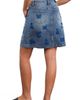 HINT OF BLU HINT OF BLU Wildflower Floral Embroidered Denim Skirt - 2