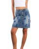 HINT OF BLU HINT OF BLU Wildflower Floral Embroidered Denim Skirt - 3
