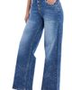 HINT OF BLU HINT OF BLU Zoe Exposed Button Wide Leg Jeans - 3