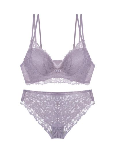 HIPPINK Floral Lace Wire-free Volume Bra and Panty Set