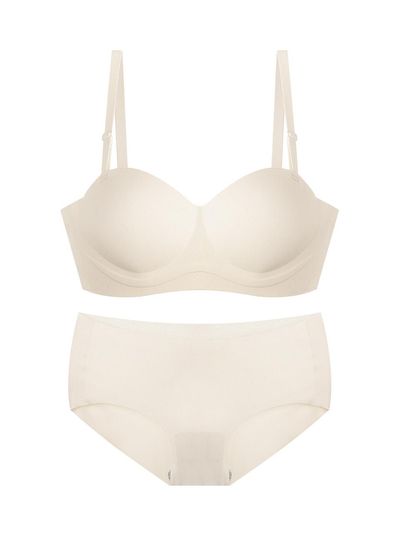 HIPPINK Seamless Push-up Wireless Half-cup Lingerie Set