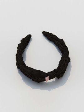 hish Puff Bow Hairband_Noir