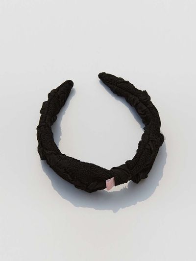 hish Puff Bow Hairband_Noir