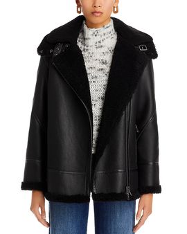 Hiso HiSO Martina Shearling Moto Coat