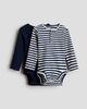H&M H&M 2-pack Henley-style Bodysuits - 1