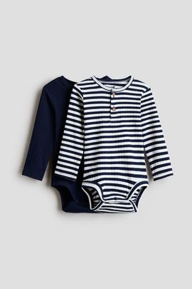 H&M H&M 2-pack Henley-style Bodysuits