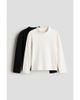 H&M H&M 2-pack Mock Turtleneck Tops - 1