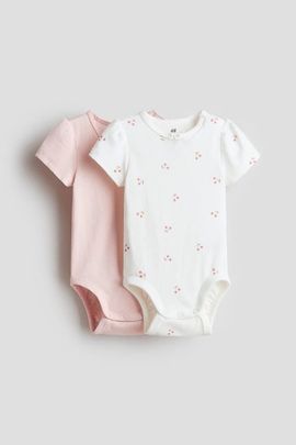 H&M H&M 2-pack Pointelle Cotton Bodysuits