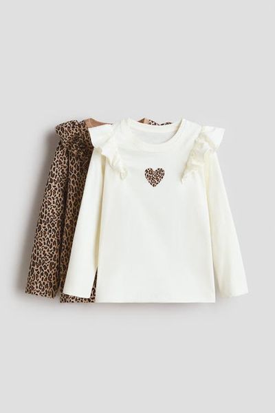 H&M H&M 2-pack Printed Jersey Tops