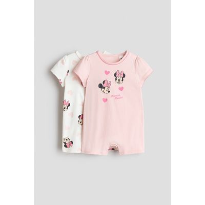 H&M H&M 2-pack Printed Short Pajama Jumpsuits