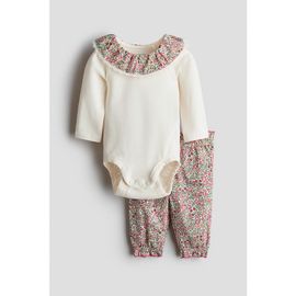 H&M H&M 2-piece Cotton Bodysuit And Pants Set