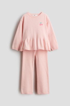 H&M H&M 2-piece Motif-detail Pointelle-knit Set