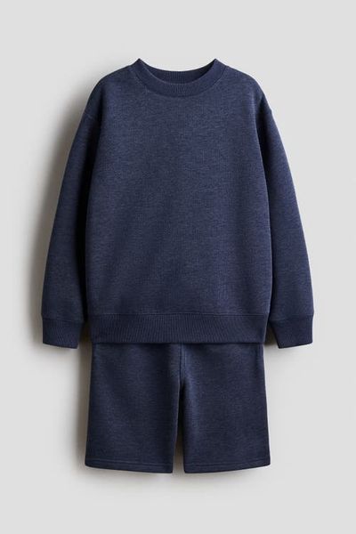 H&M H&M 2-piece Sweatshirt And Sweatshorts Set