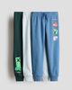 H&M H&M 3-pack Brushed-inside Joggers With Motif - 1