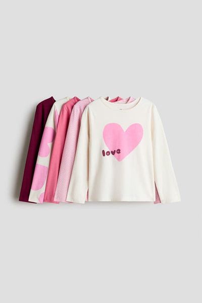 H&M H&M 5-pack Long-sleeved Cotton T-shirts