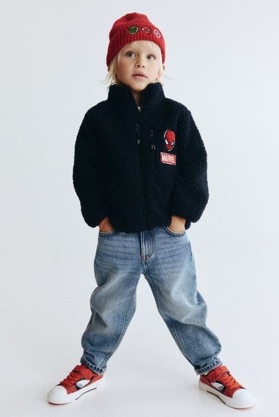 H&M H&M Appliquéd Teddy Fleece Jacket
