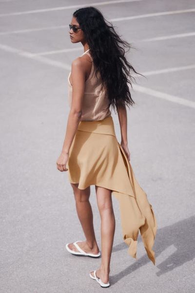 H&M H&M Asymmetric Tie-detail Skirt
