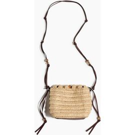 H&M H&M Bead-detail Straw Crossbody Bag
