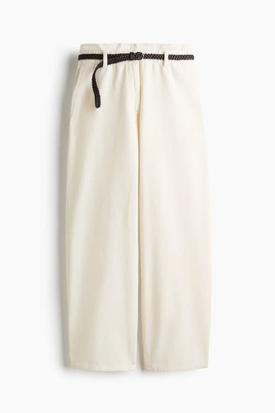 H&M H&M Belted Barrel Trousers