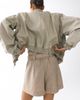 H&M H&M Belted Paper Bag Shorts - 4