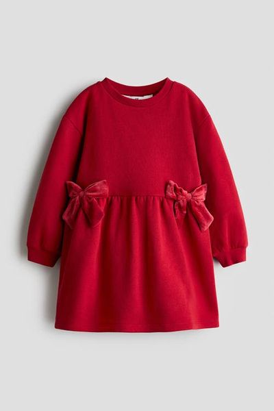 H&M H&M Bow-detail Sweatshirt Dress