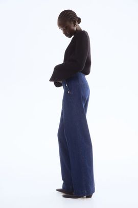 H&M H&M Button-detail Denim Trousers