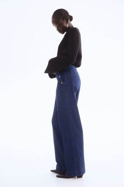 H&M H&M Button-detail Denim Trousers