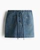 H&M H&M Denim Lace-up Mini Skirt - 2