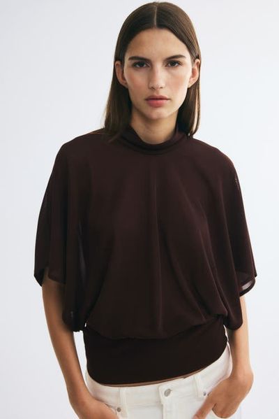 H&M H&M Draped Cowl-back Top