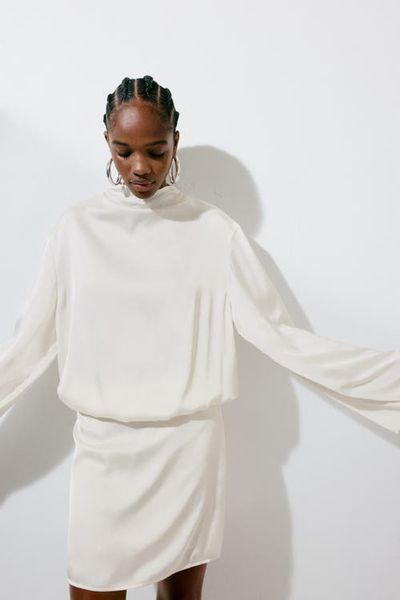 H&M H&M Draped Satin Dress