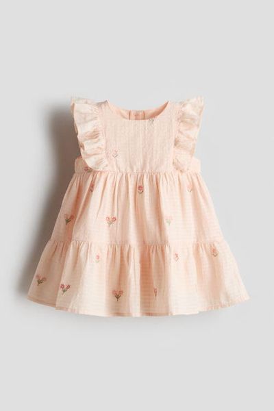 H&M H&M Embroidered-detail Cotton Dress