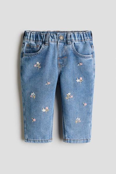 H&M H&M Embroidery-detail Jeans