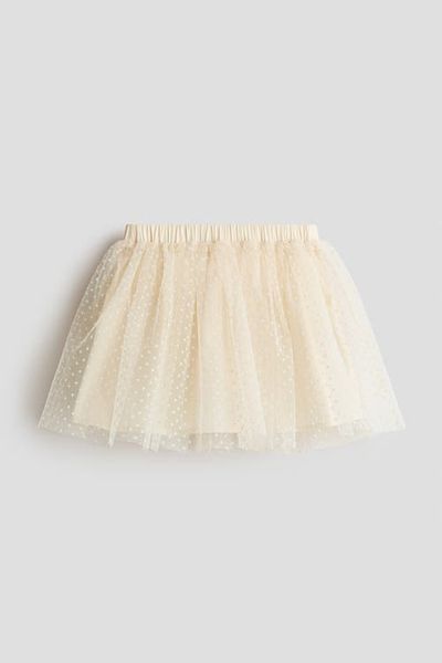 H&M H&M Flock-print Tulle Skirt