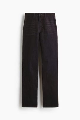 H&M H&M Flocked Straight High Jeans