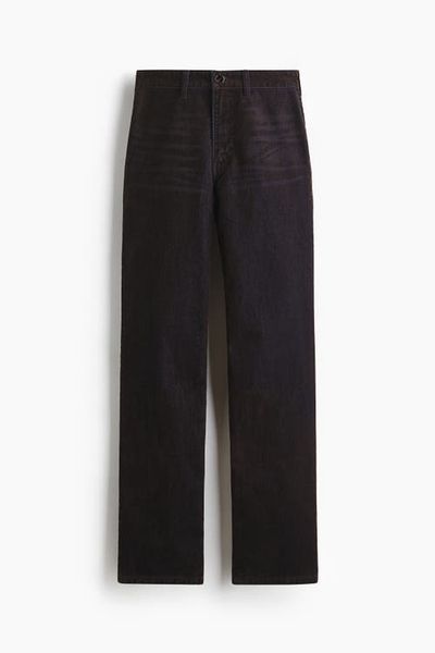 H&M H&M Flocked Straight High Jeans