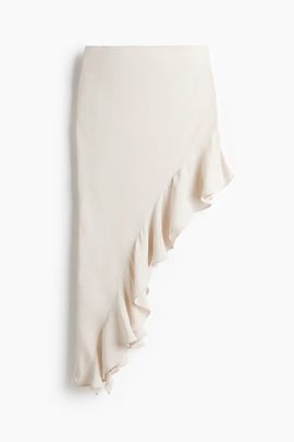 H&M H&M Flounce-trimmed Viscose Skirt
