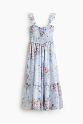 H&M H&M Frill-trimmed Smocked-bodice Dress