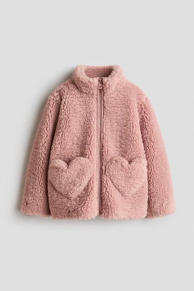 H&M H&M Heart-pocket Teddy Fleece Jacket