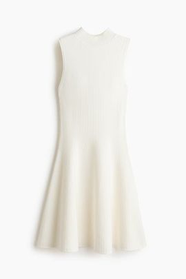 H&M H&M Knit Dress With Flared Skirt