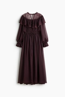 H&M H&M Lace-detail Chiffon Dress