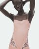 H&M H&M Lace-detail Satin Dress With Scarf - 1