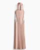 H&M H&M Lace-detail Satin Dress With Scarf - 2