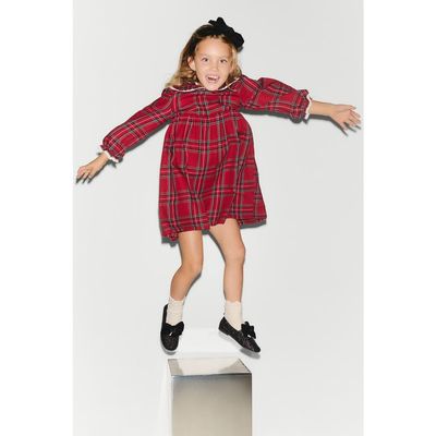 H&M H&M Lace-trimmed Flannel Dress