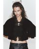 H&M H&M Lace-trimmed Velour Top - 1
