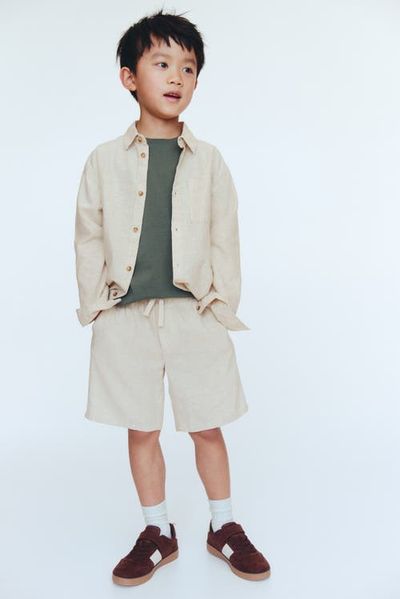 H&M H&M Linen-blend Drawstring Shorts