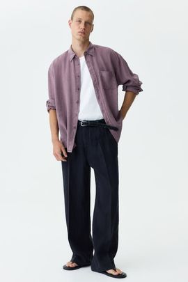 H&M H&M Loose-fit Wide-leg Linen Pants