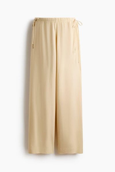 H&M H&M Mama Linen-blend Drawstring Trousers