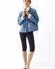 H&M H&M Oversized Pleated Denim Jacket - 1
