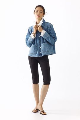 H&M H&M Oversized Pleated Denim Jacket
